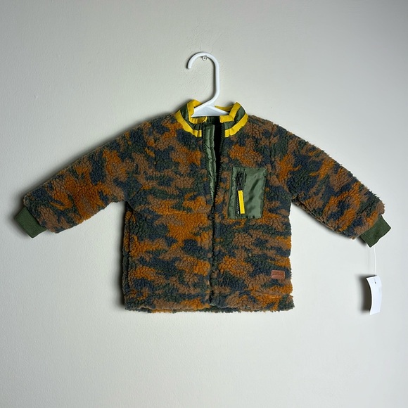 Baby 7 For All ManKind Sherpa Camo Bomber Jacket‎ - Picture 1 of 6